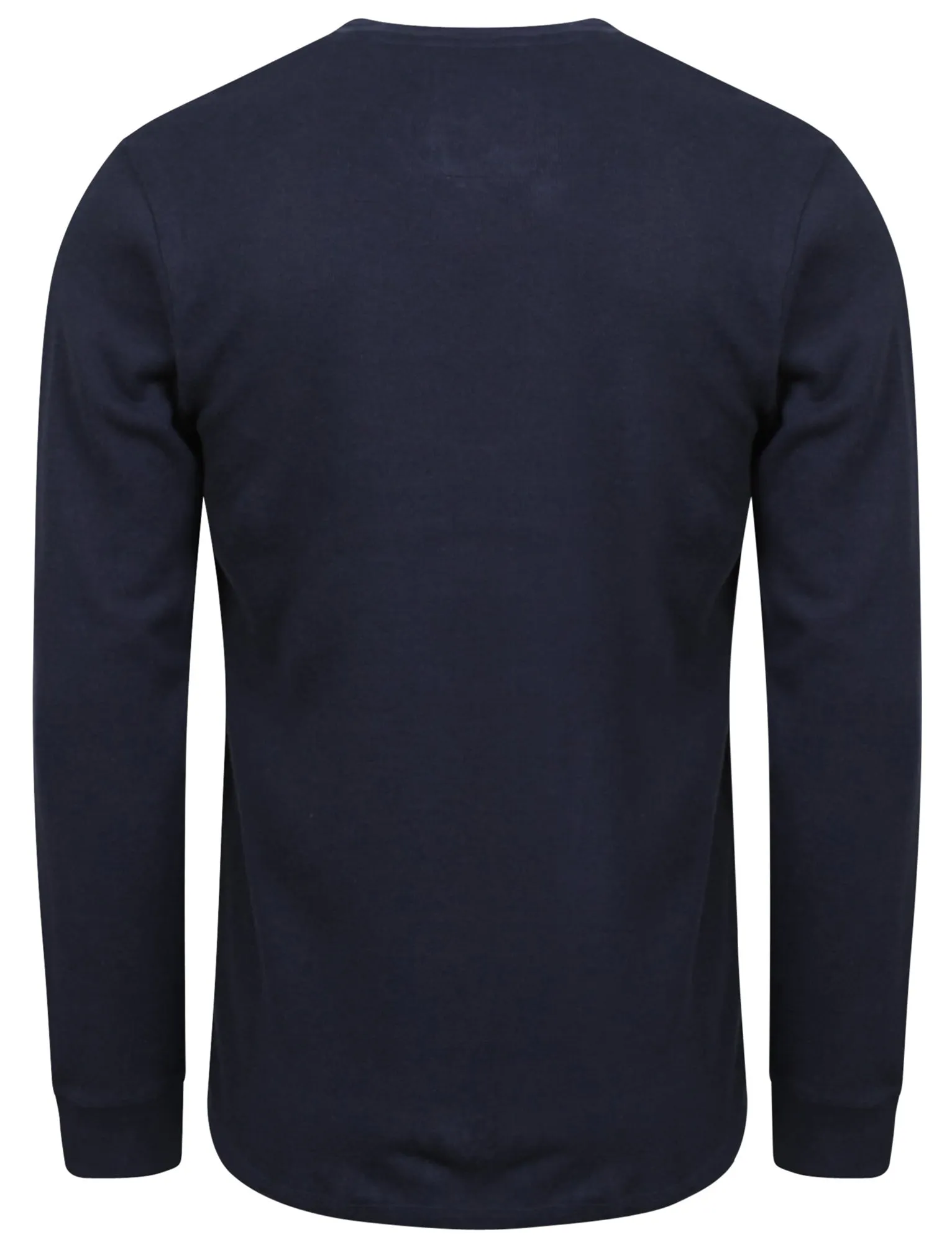 Cyril V Neck Mock Insert Cotton Ribbed Top in Navy - Dissident