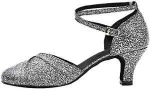 DKZSYIM Women's Professional Latin Dance Shoes Ballroom Wedding Performance Shoes,Model YCL248
