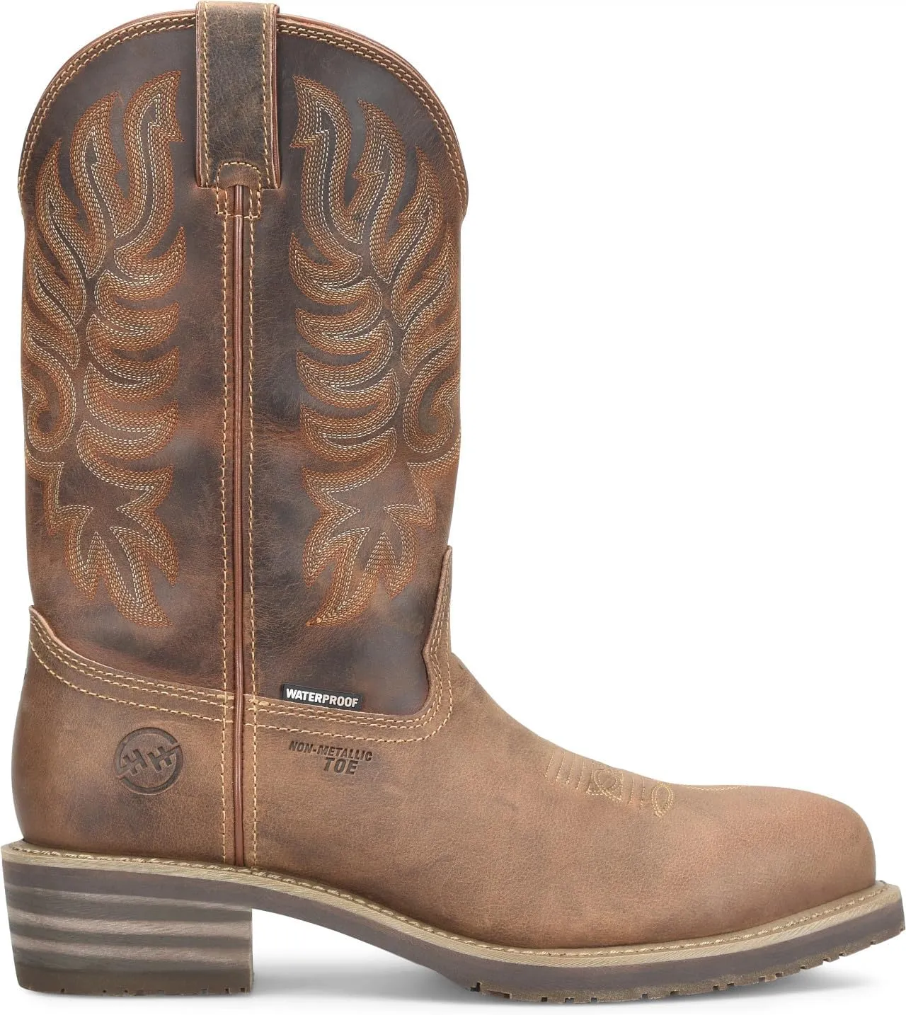 DOUBLE-H Men's Garza 12" Waterproof Round/Composite Toe Western Boot