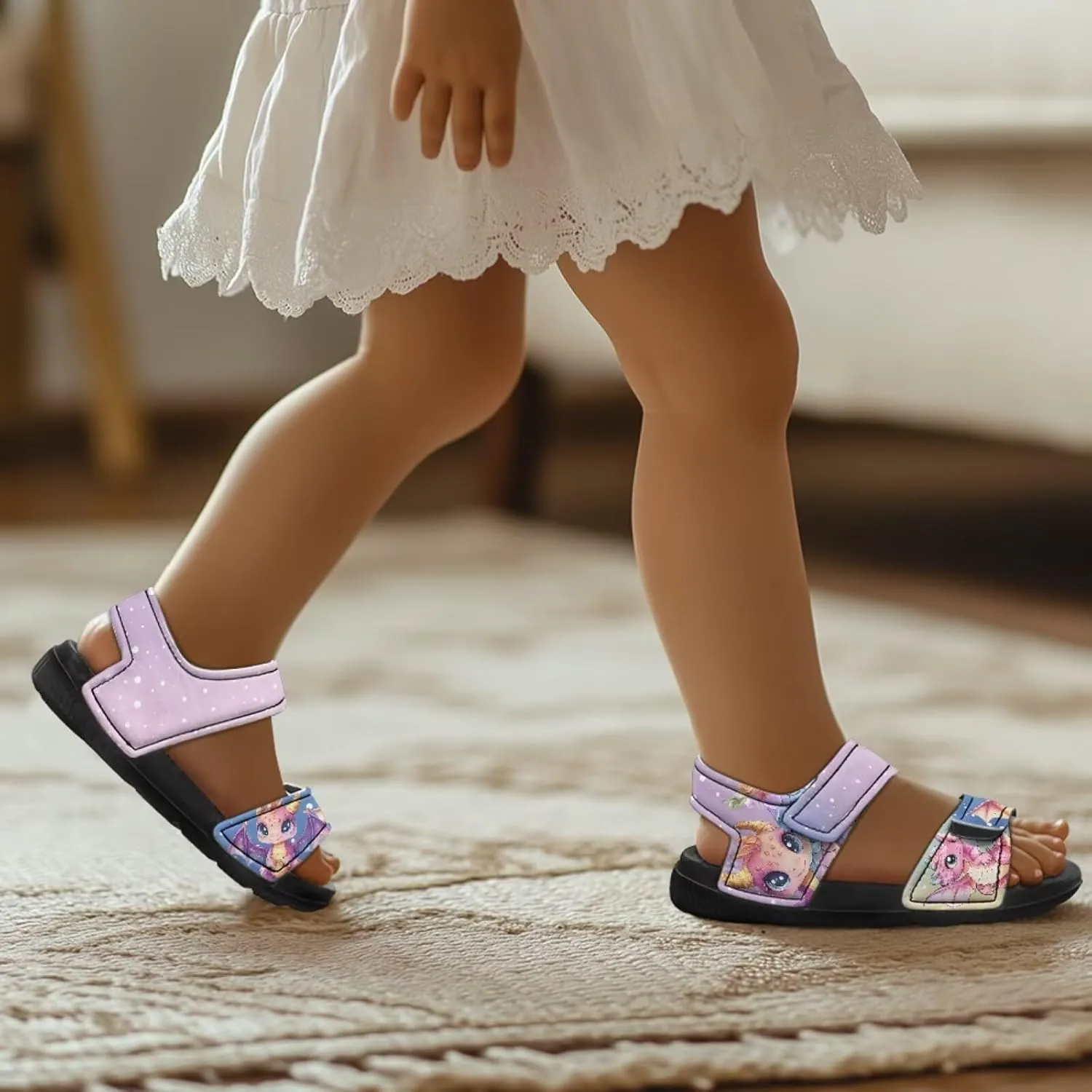 Forchrinse Girls Sandals Outdoor Open Toe Athletic Sport Sandals Summer Beach Water Shoes for Toddler/Little Kid/Big Kid