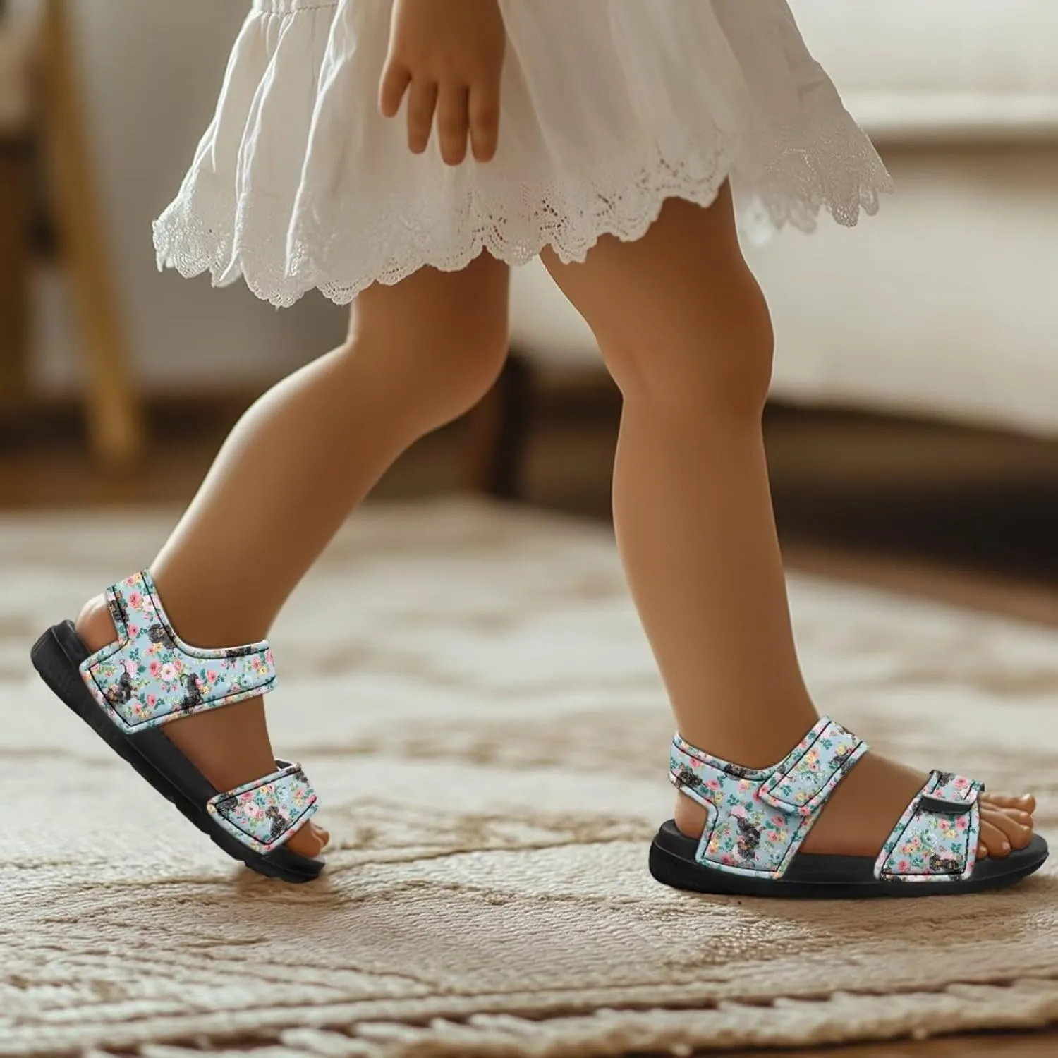 Forchrinse Girls Summer Sandals Outdoor Sport Athletic Sandals Open Toe Beach Water Shoes for Toddler Little/Big Kid