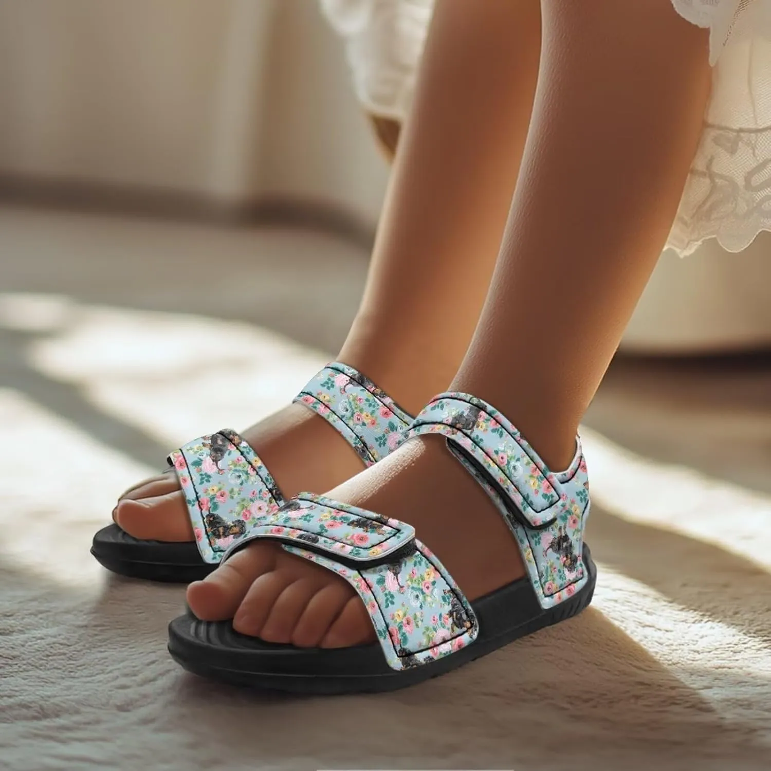 Forchrinse Girls Summer Sandals Outdoor Sport Athletic Sandals Open Toe Beach Water Shoes for Toddler Little/Big Kid