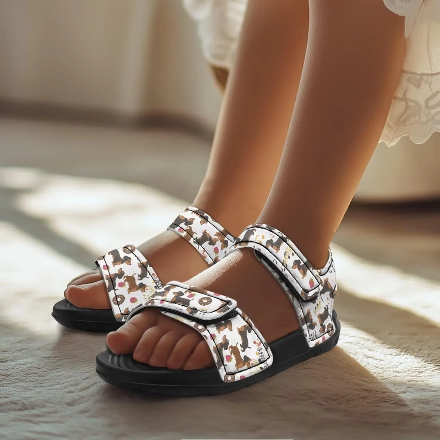 Forchrinse Girls Summer Sandals Outdoor Sport Athletic Sandals Open Toe Beach Water Shoes for Toddler Little/Big Kid