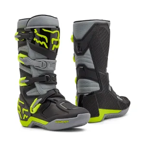 Fox Racing Youth Comp Off-Road Offroad Boots Grey/Yellow