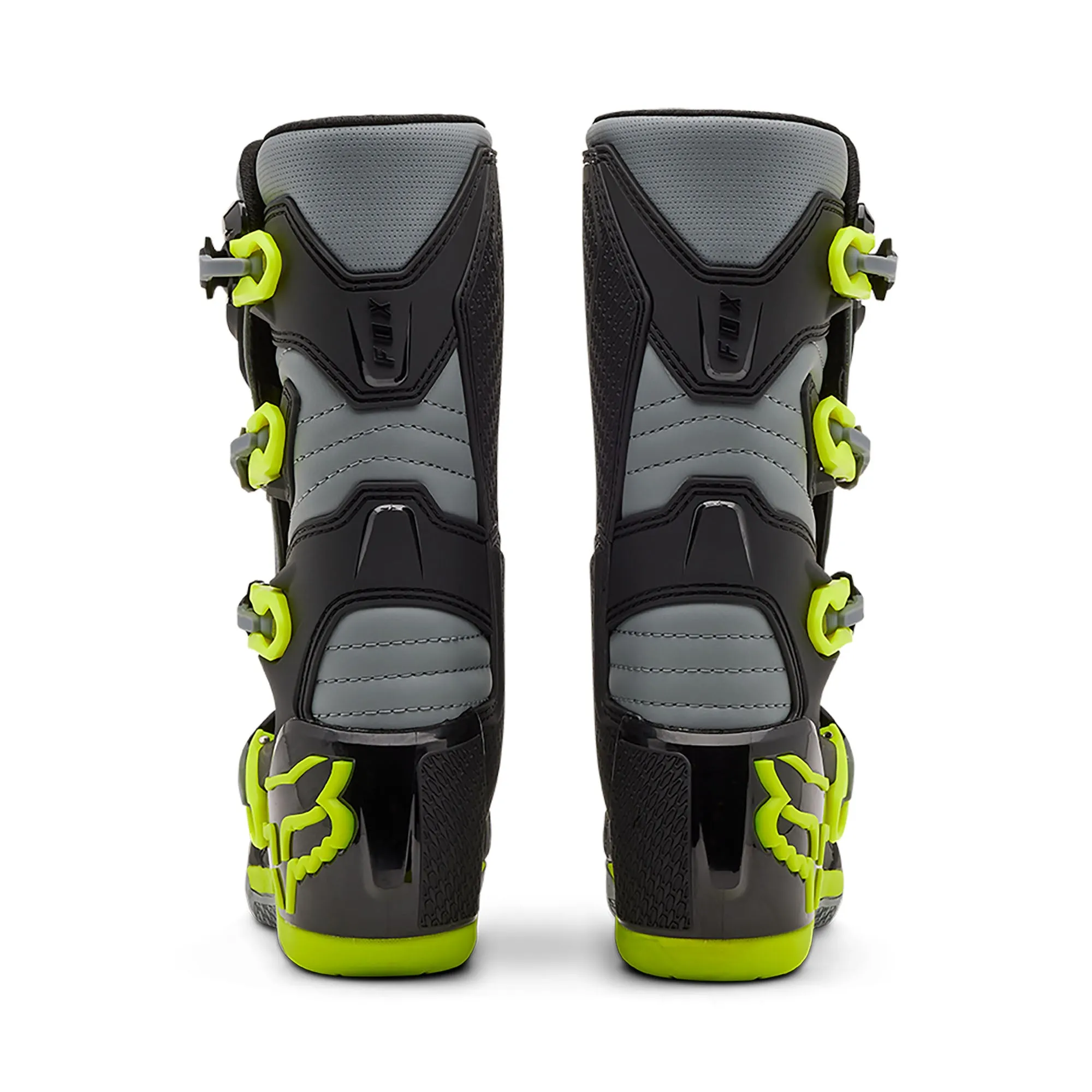 Fox Racing Youth Comp Off-Road Offroad Boots Grey/Yellow