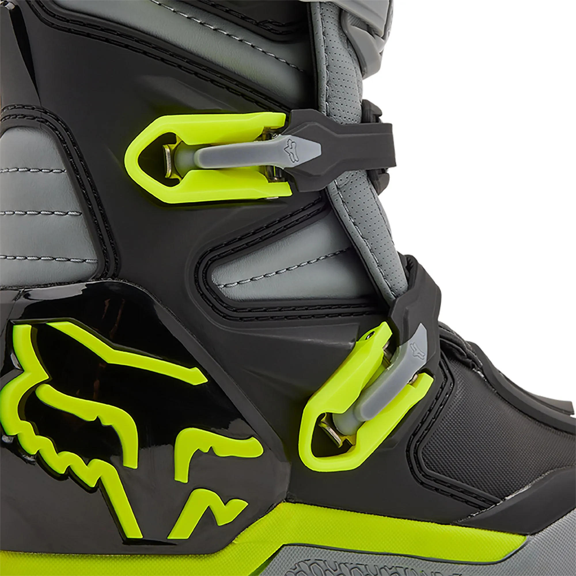 Fox Racing Youth Comp Off-Road Offroad Boots Grey/Yellow