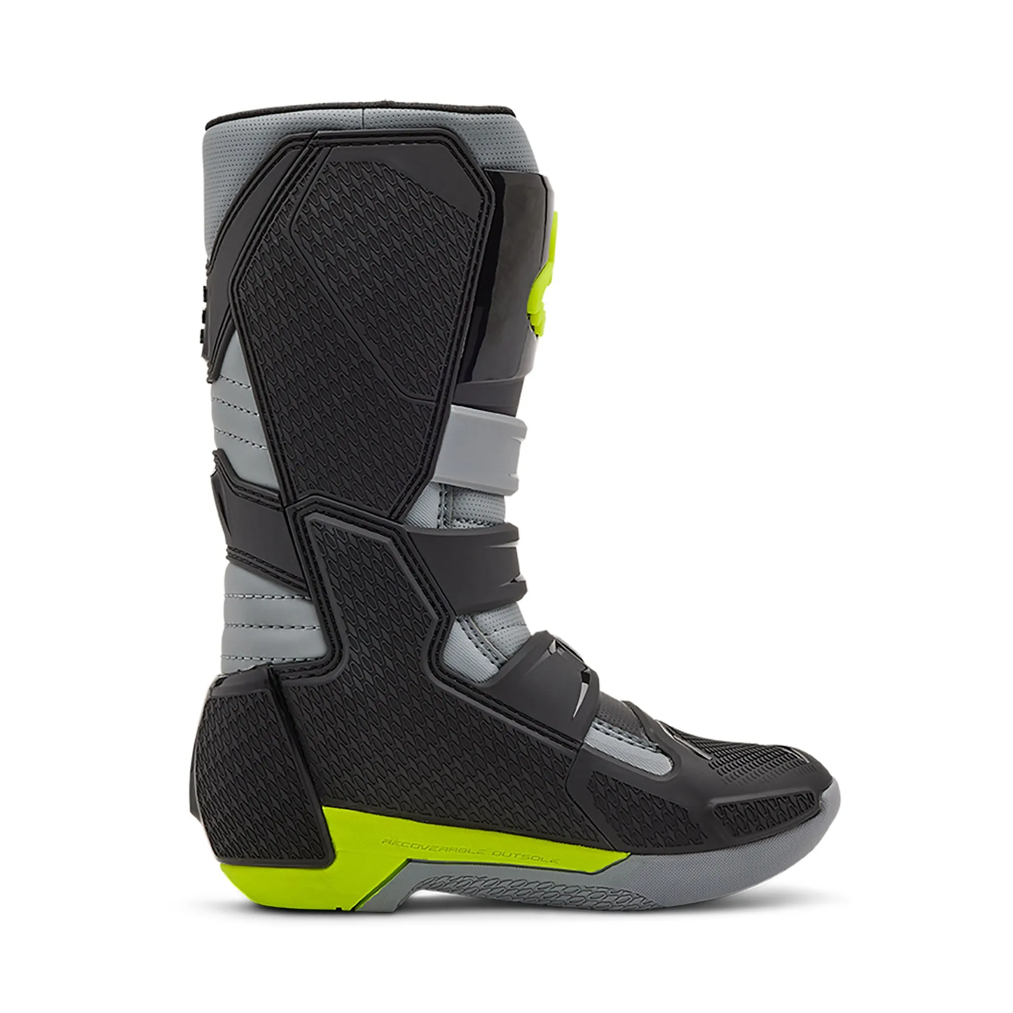 Fox Racing Youth Comp Off-Road Offroad Boots Grey/Yellow