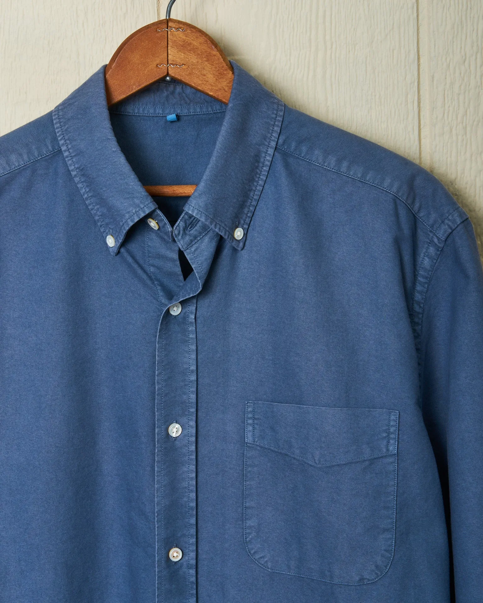 Garment Dyed Oxford Shirt in Weathered Navy