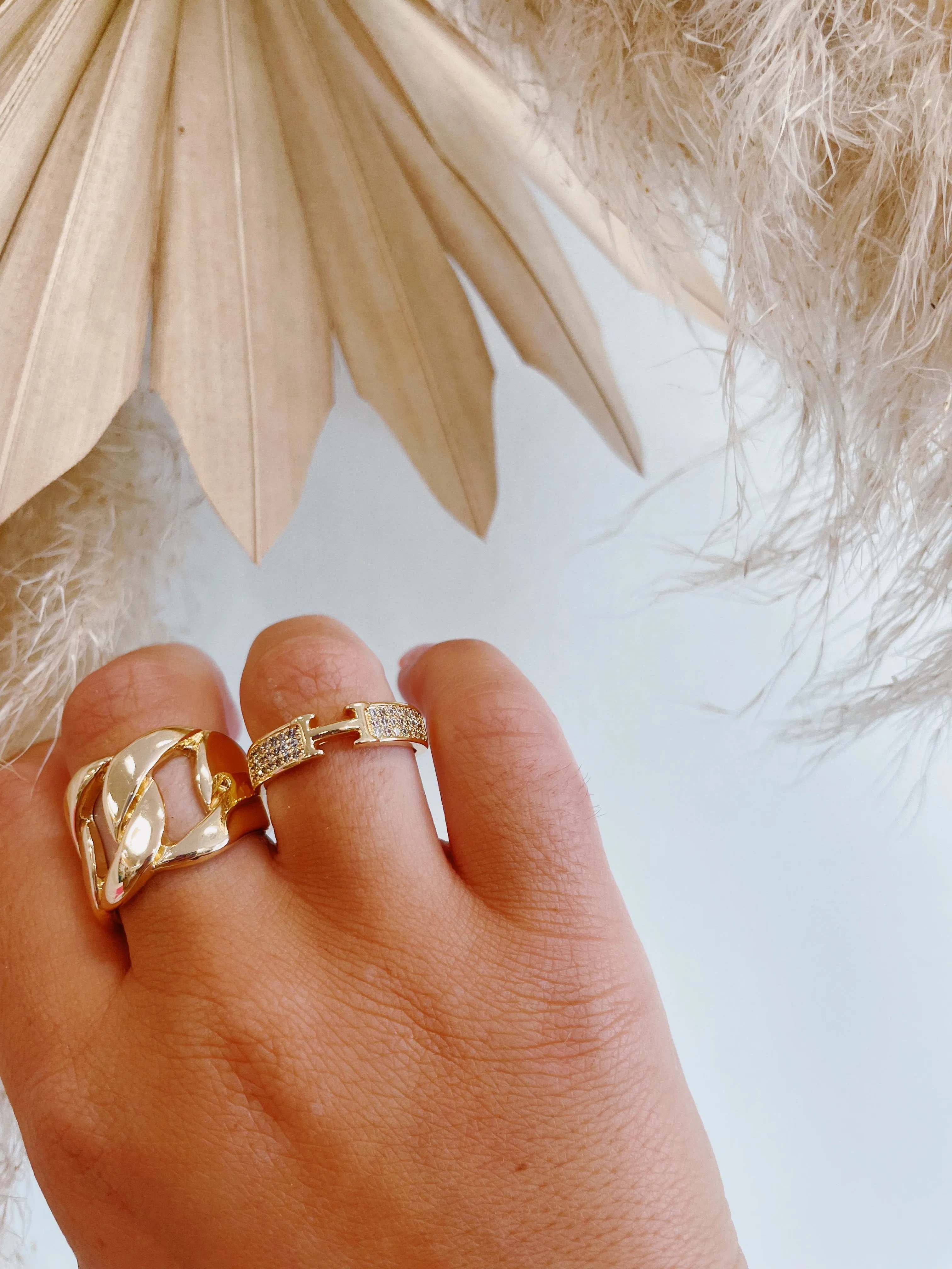 Golden Adjustable Ring - Water Resistant