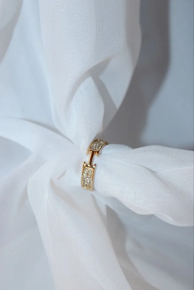 Golden Adjustable Ring - Water Resistant