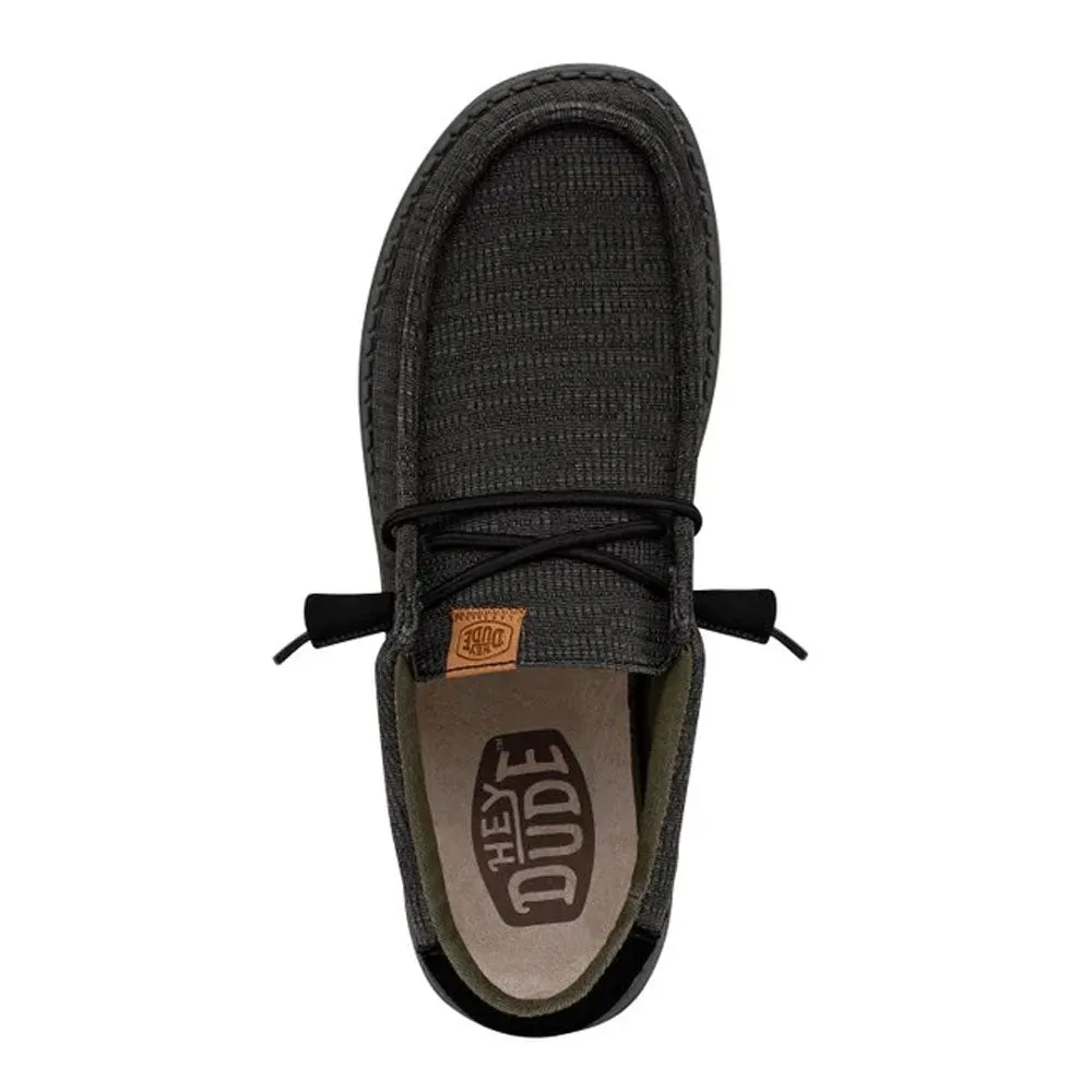 Hey Dude Men's Wally Grid Shoe - Black