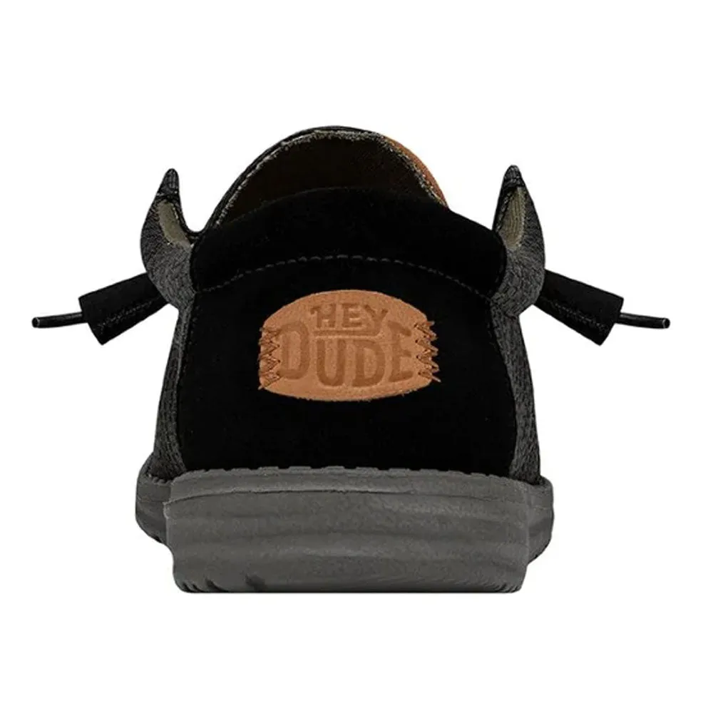 Hey Dude Men's Wally Grid Shoe - Black