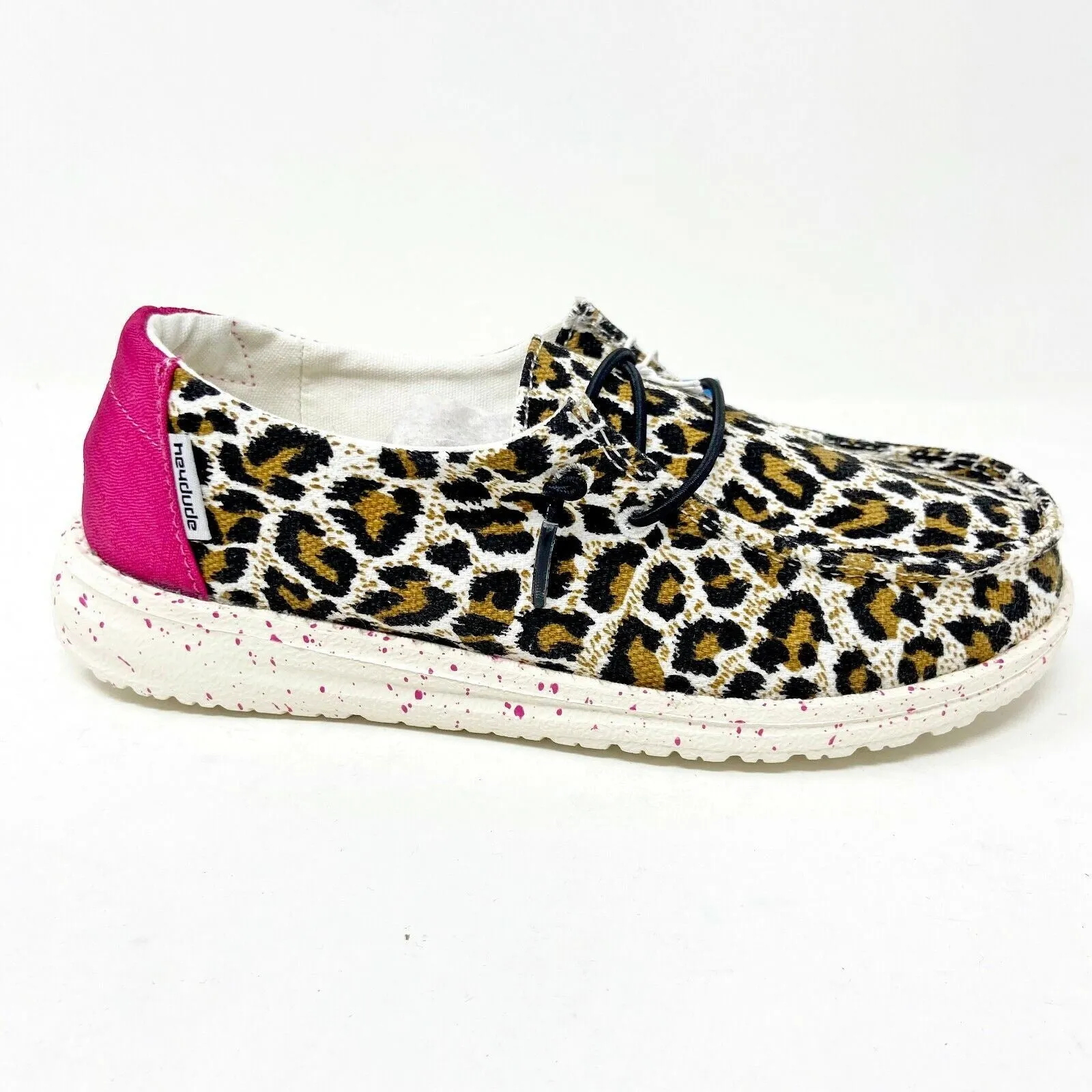 Hey Dude Wendy Cheetah Youth Slip On Walking Comfort Shoes