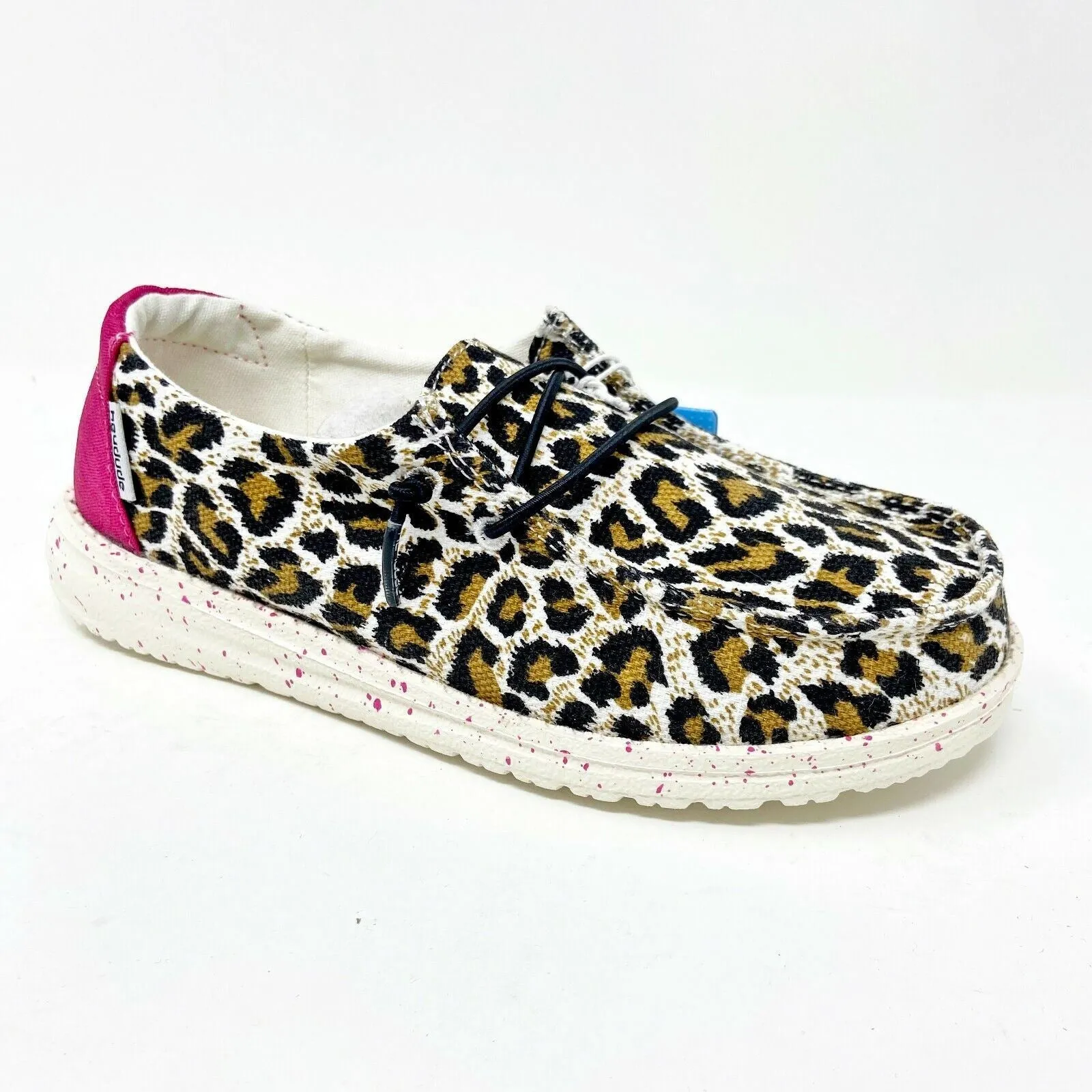 Hey Dude Wendy Cheetah Youth Slip On Walking Comfort Shoes