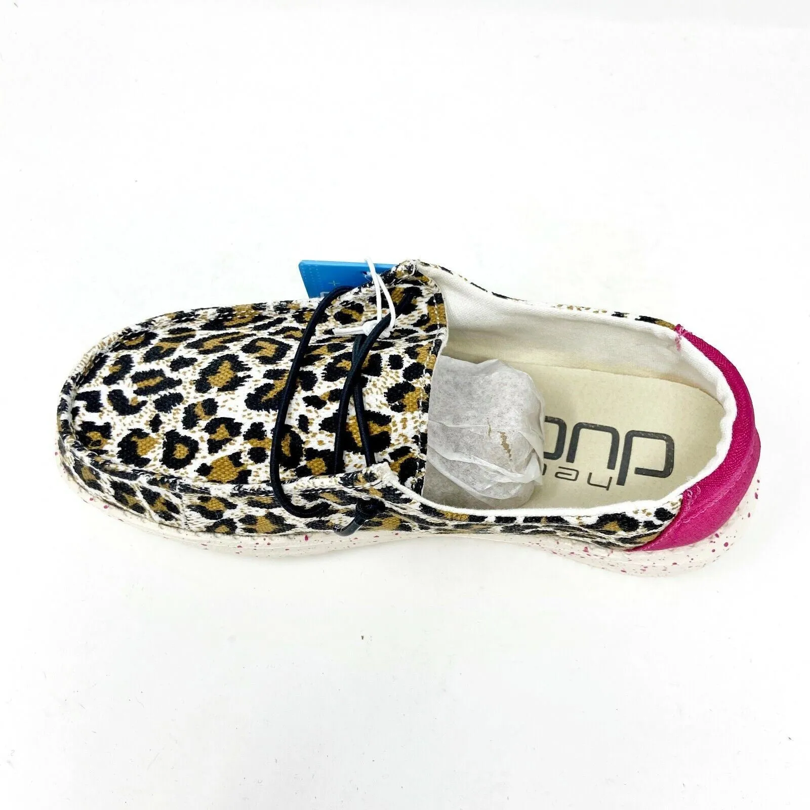 Hey Dude Wendy Cheetah Youth Slip On Walking Comfort Shoes