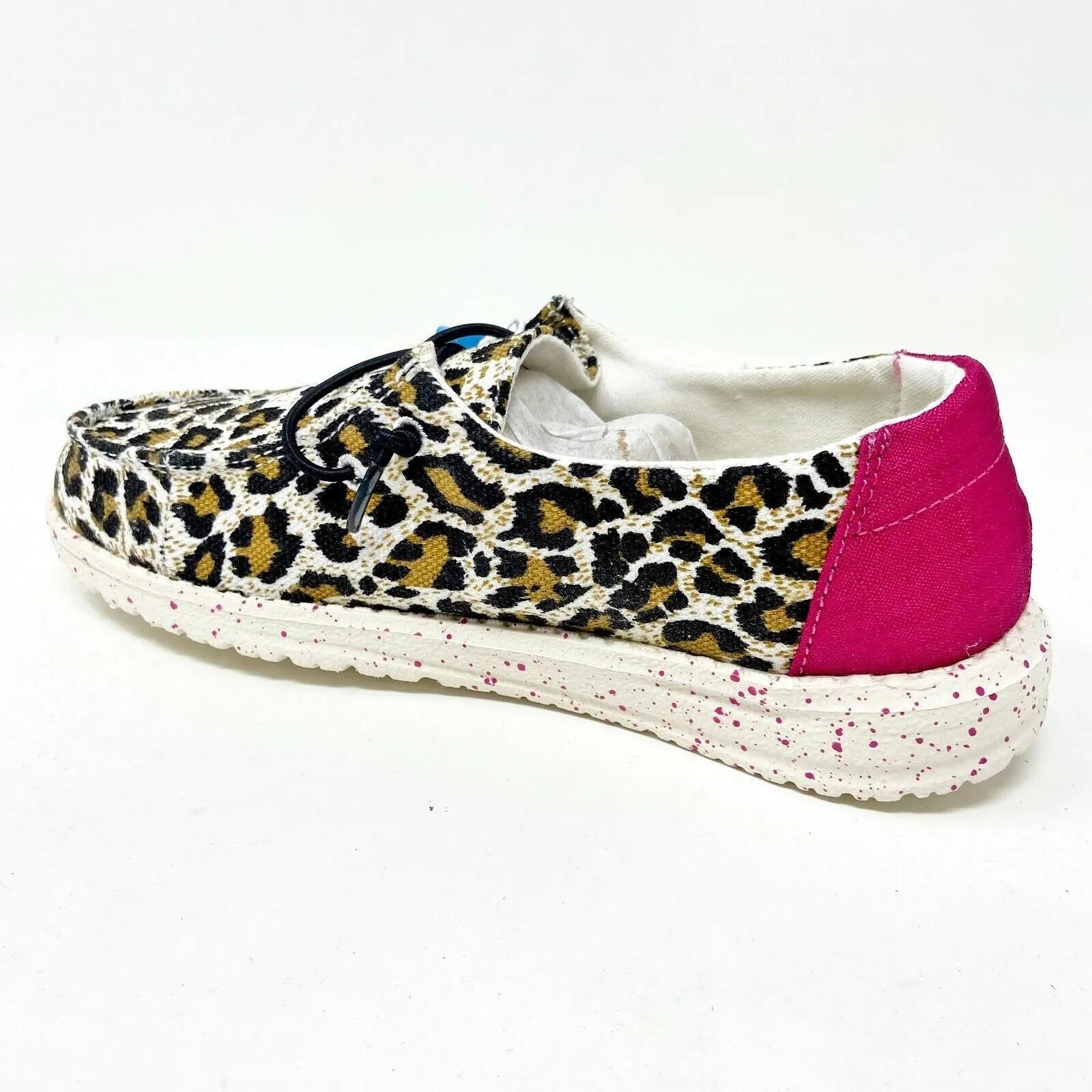 Hey Dude Wendy Cheetah Youth Slip On Walking Comfort Shoes