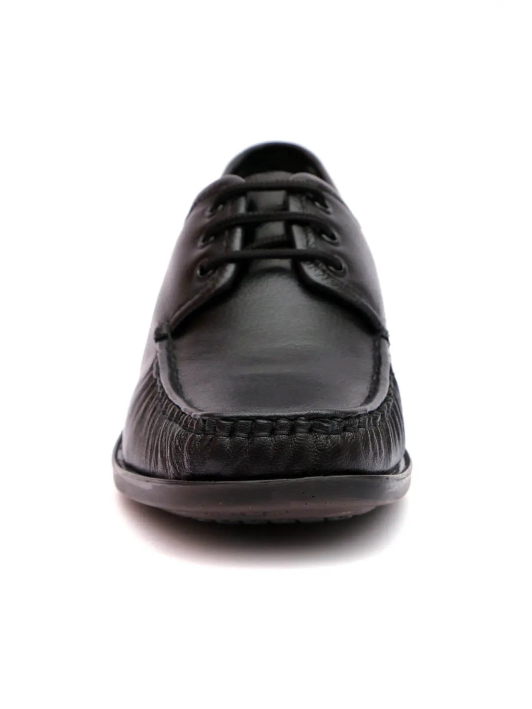 Hitz Men's Black Leather Formal Lace up Comfort Shoes