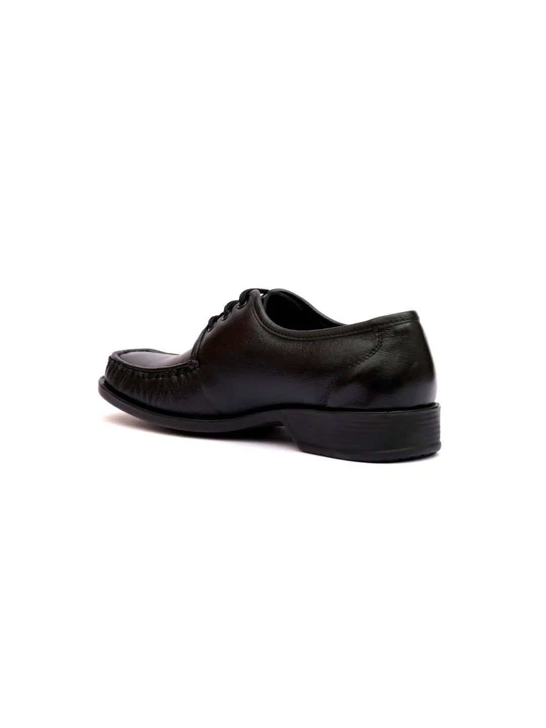 Hitz Men's Black Leather Formal Lace up Comfort Shoes