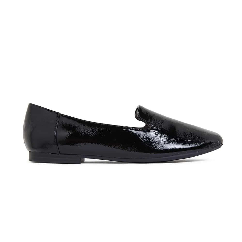 Hugo Flat in Black Patent