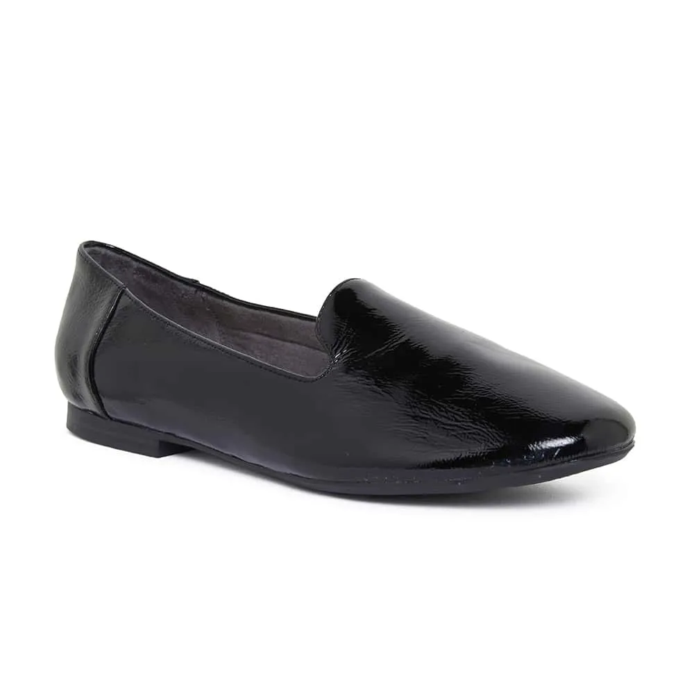 Hugo Flat in Black Patent