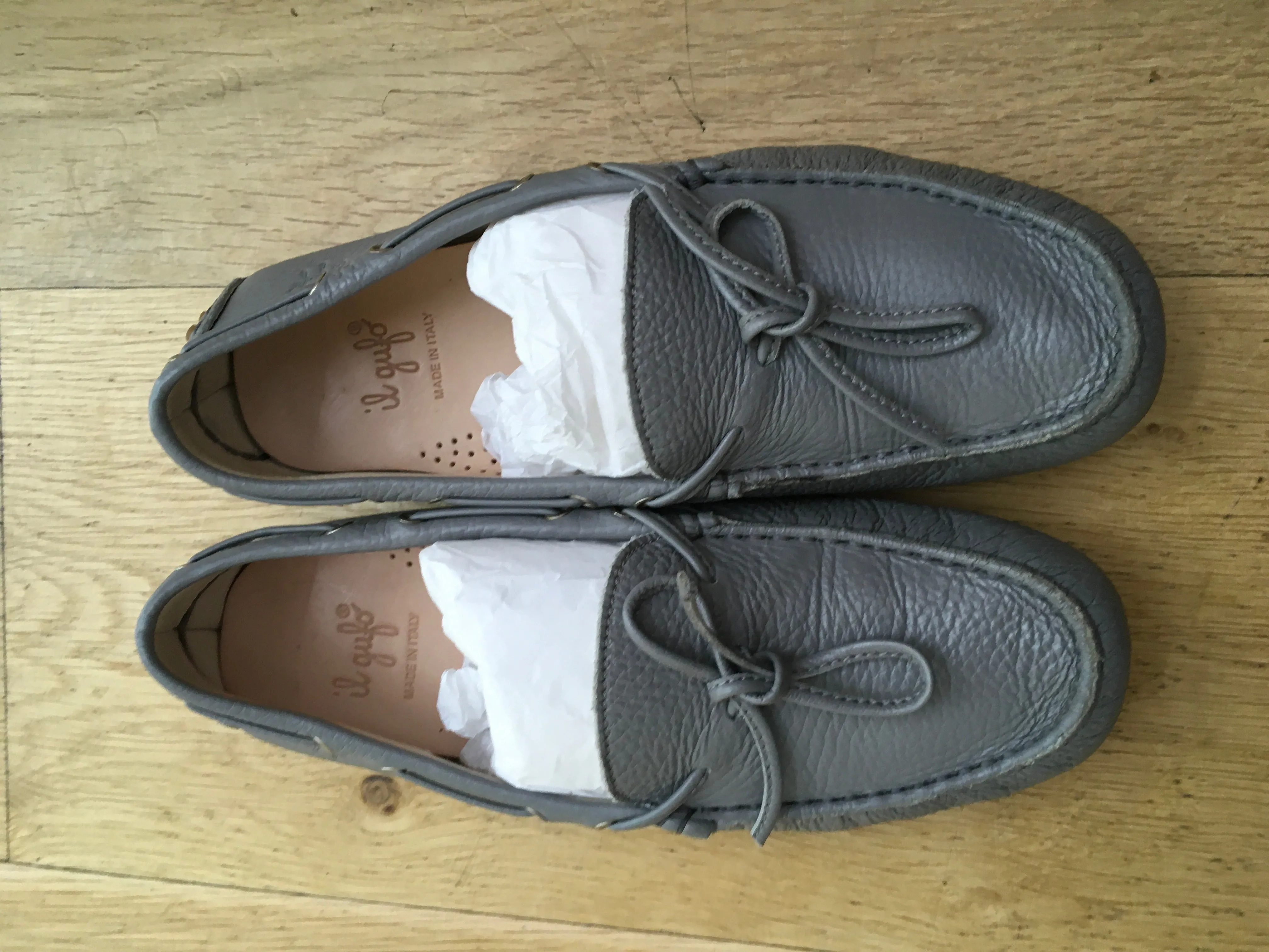 il gufo Children Boys' Grey Round-Toe Loafers Size 28 & 36 children