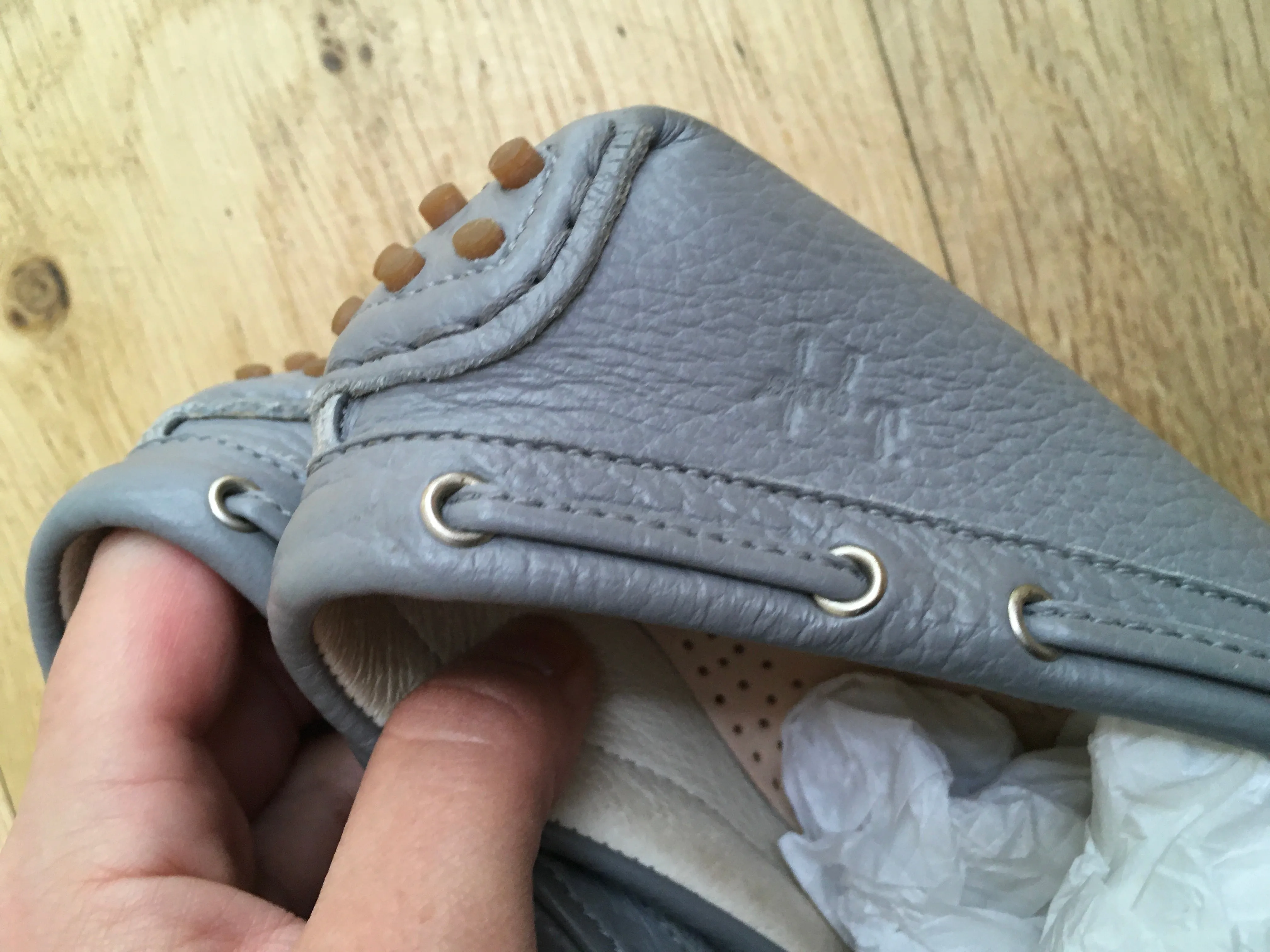 il gufo Children Boys' Grey Round-Toe Loafers Size 28 & 36 children