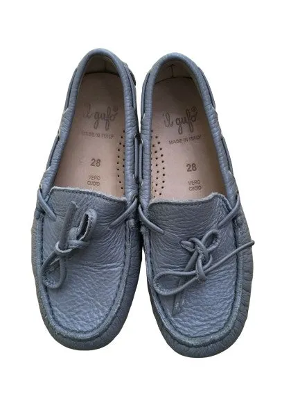 il gufo Children Boys' Grey Round-Toe Loafers Size 28 & 36 children