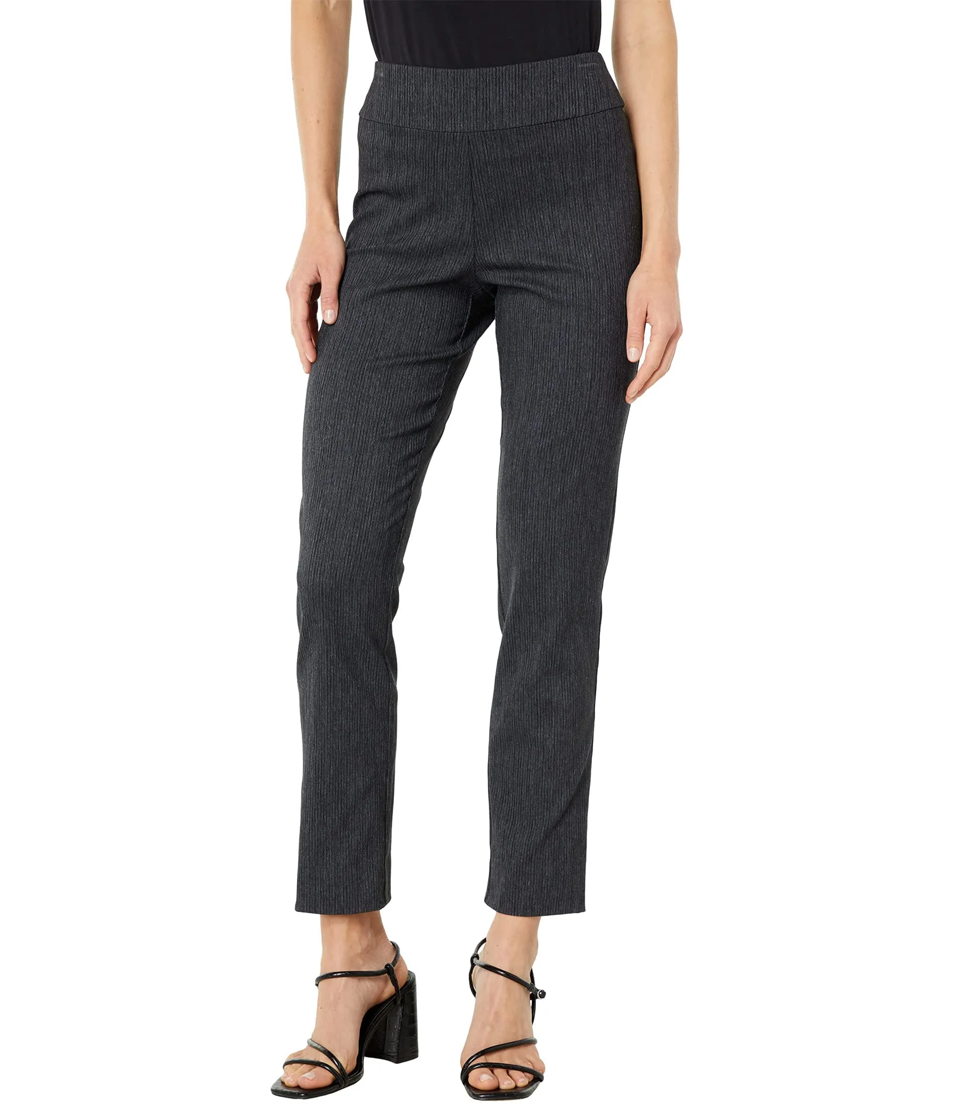Krazy Larry Women's Pull on Ankle Pants - Black Ash