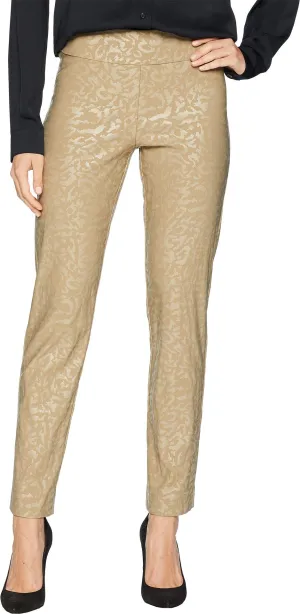 Krazy Larry Women's Pull on Ankle Pants - Taupe Animal