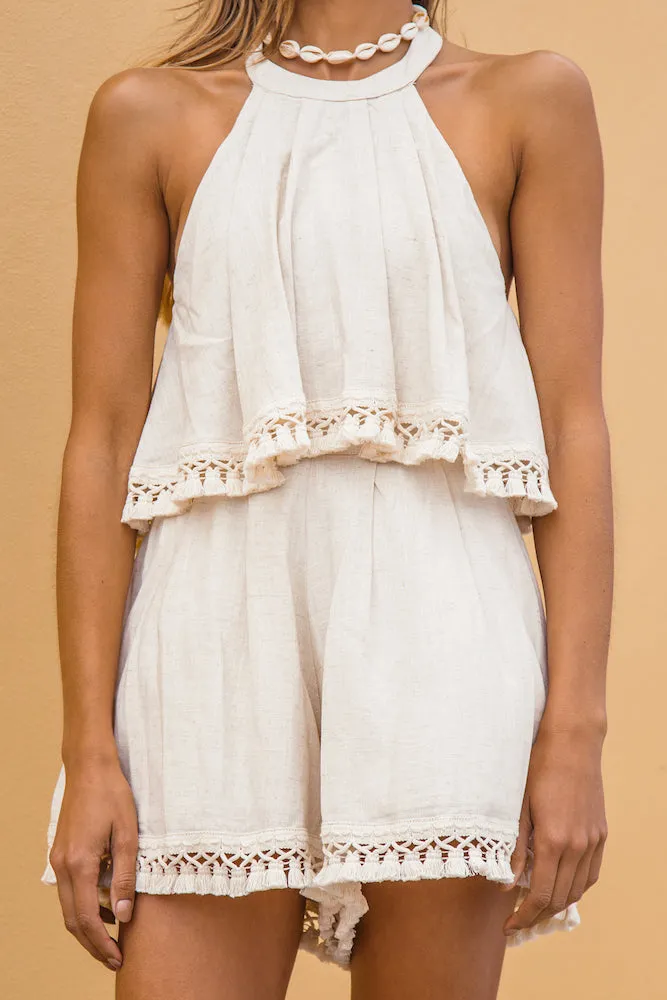 Lost In The Horizon Playsuit Natural