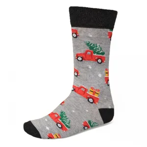 Men's Christmas Pickup Truck Socks