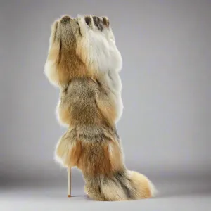 Multi Color Faux Fur Winter Heel Boots