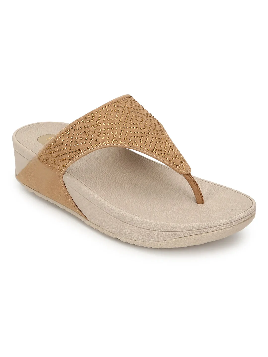 Nude Suede Comfort Flats (TC-CD-905-NUD)