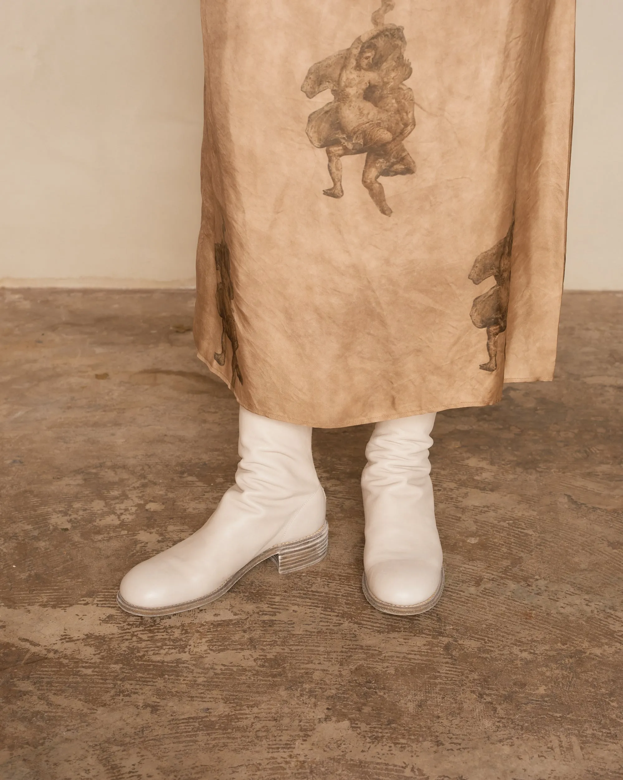 Oyster Grey 796 Back Zip Boots