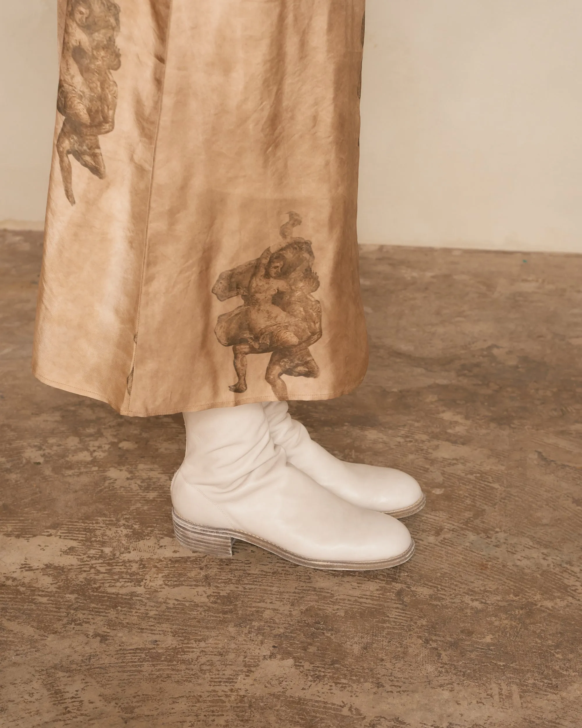 Oyster Grey 796 Back Zip Boots