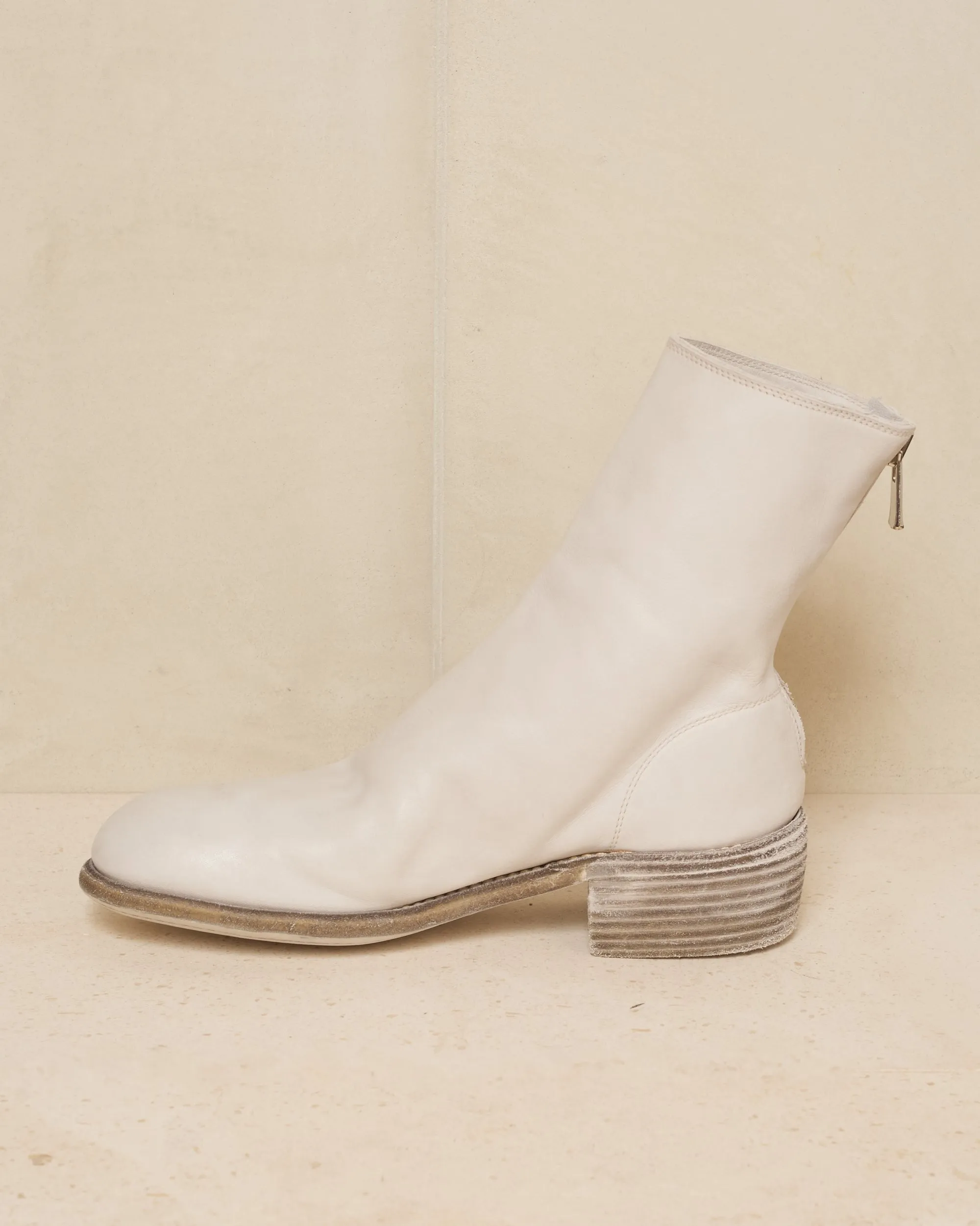 Oyster Grey 796 Back Zip Boots