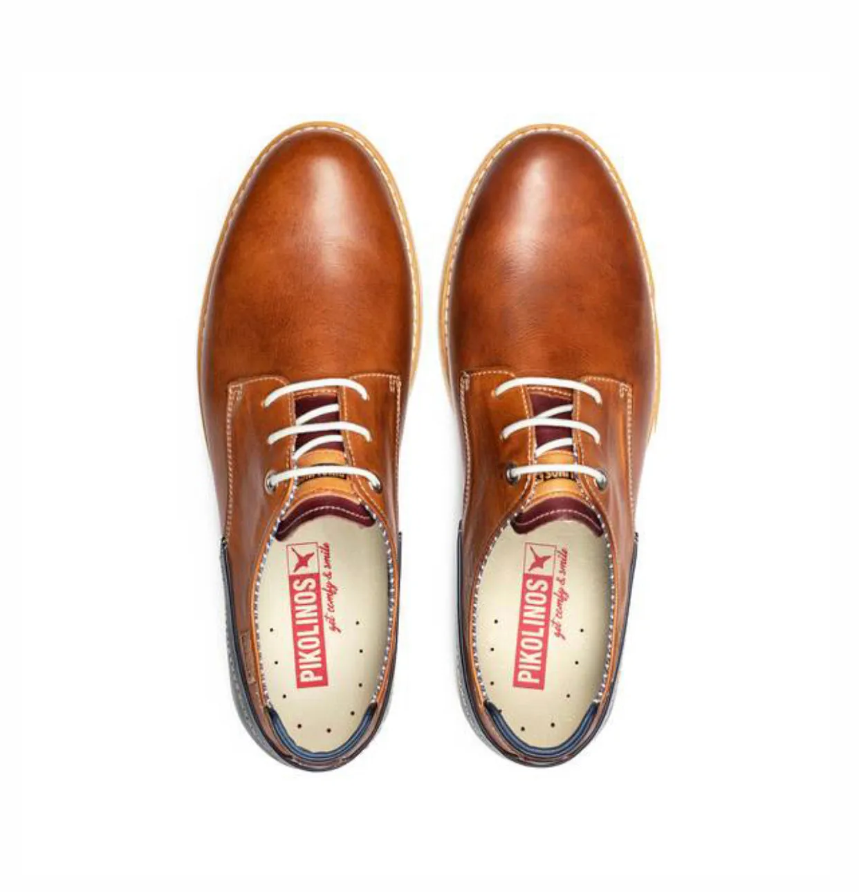 Pikolinos Jucar M4E-4104C1 Brandy Light Tan 3 Eyelet Shoe
