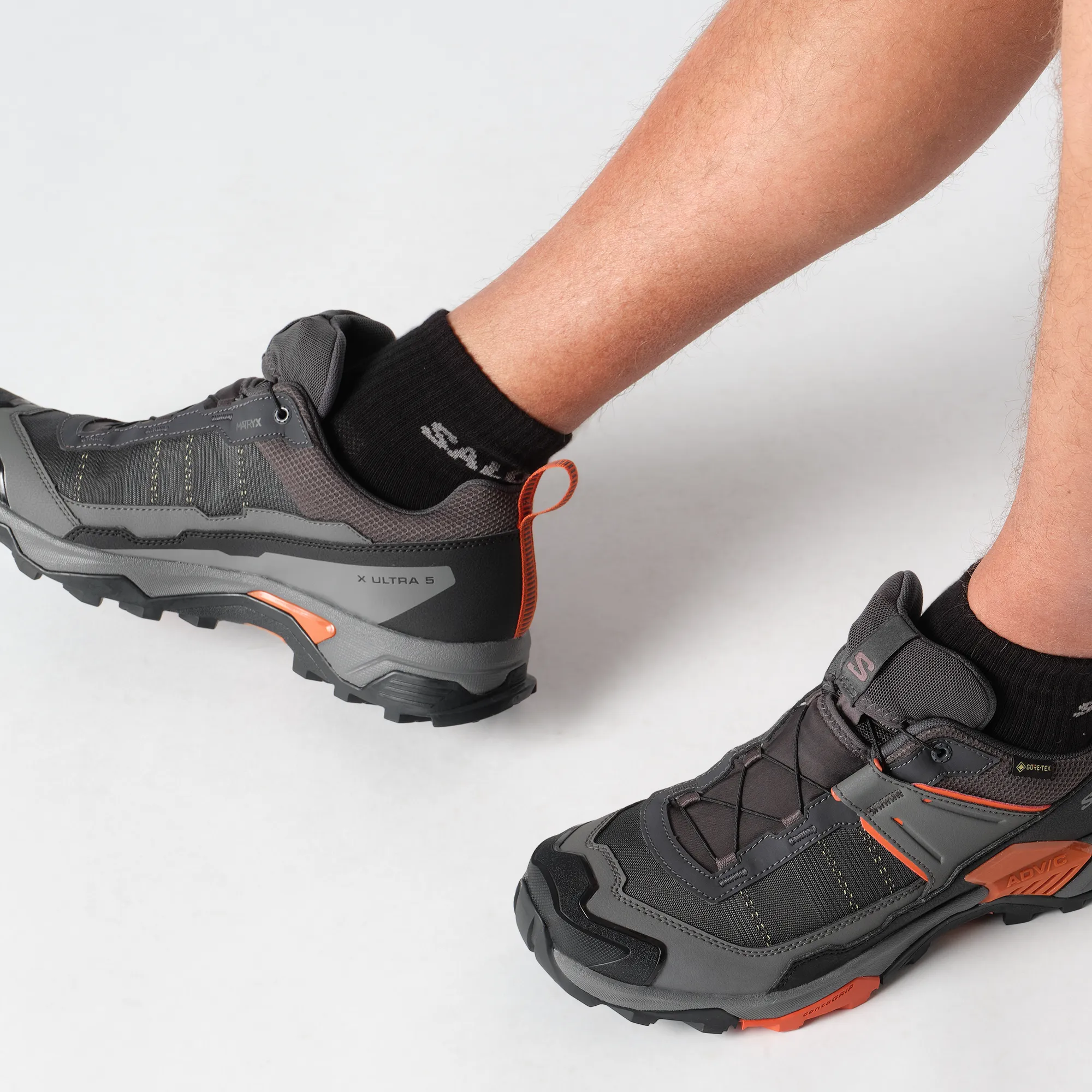 Salomon Men's X Ultra 5 Gore-Tex Trail Shoes (Asphalt/Castlerock/Burnt Ochre)