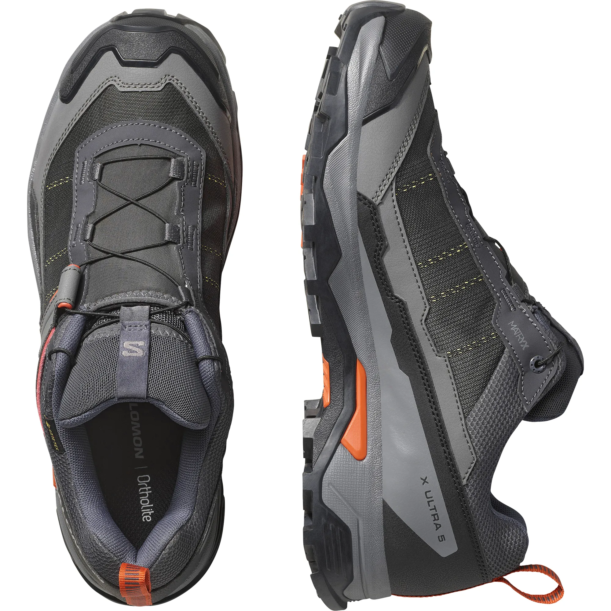 Salomon Men's X Ultra 5 Gore-Tex Trail Shoes (Asphalt/Castlerock/Burnt Ochre)