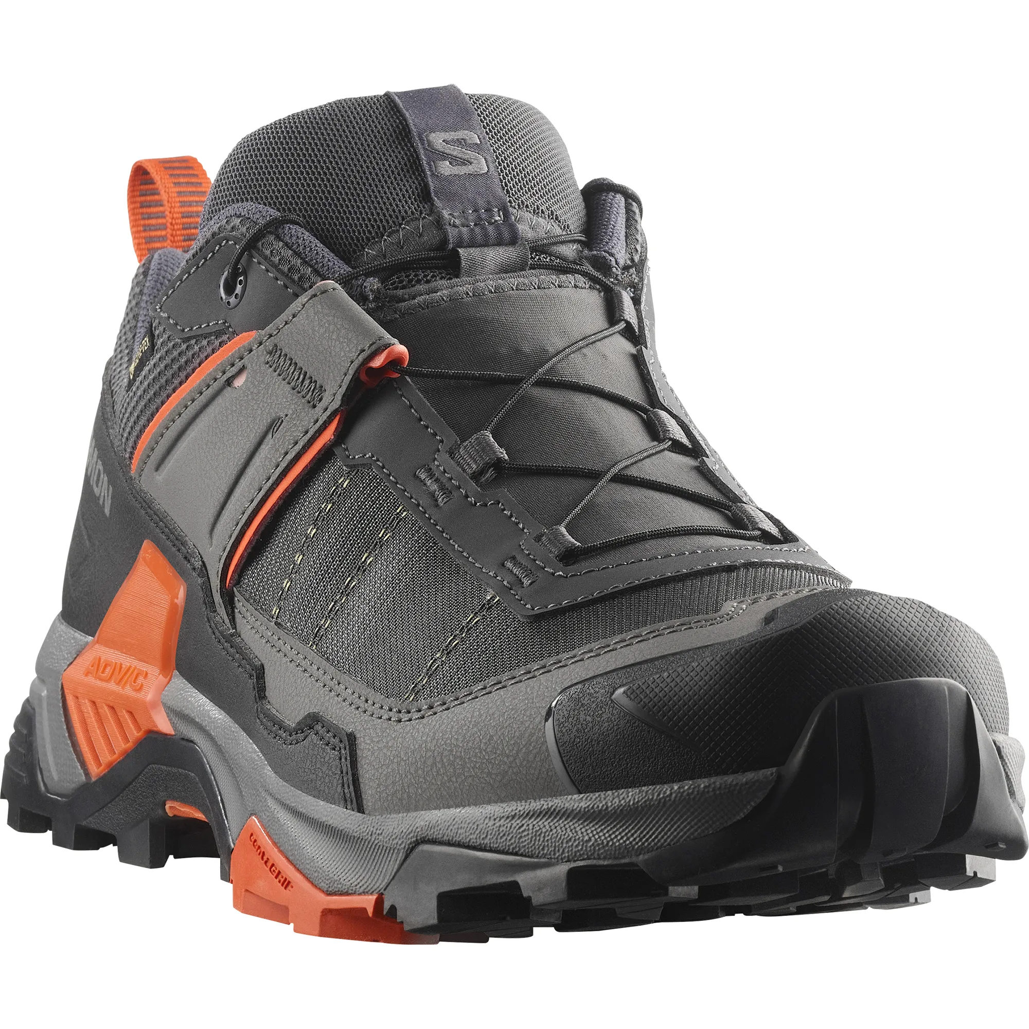 Salomon Men's X Ultra 5 Gore-Tex Trail Shoes (Asphalt/Castlerock/Burnt Ochre)