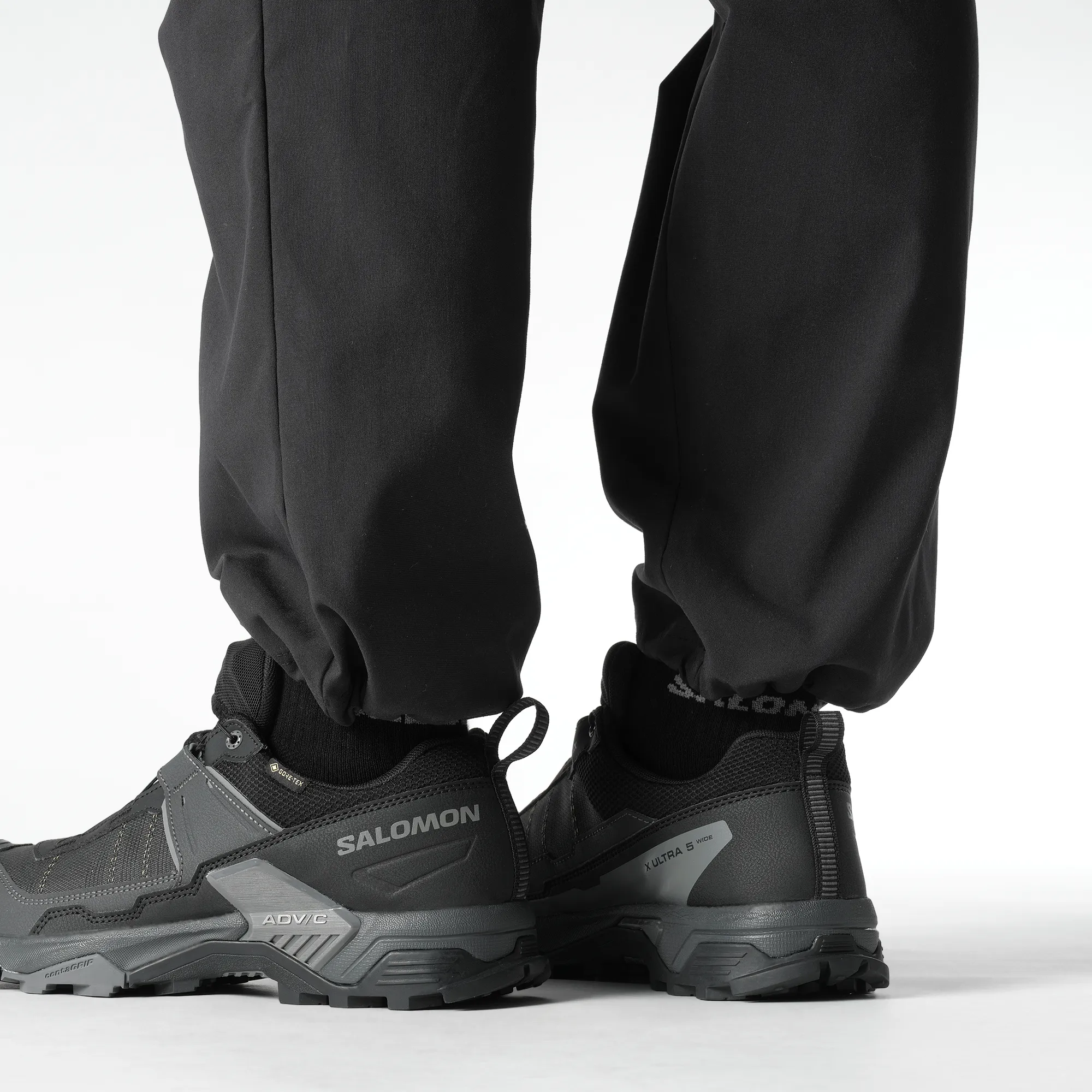 Salomon Men's X Ultra 5 Gore-Tex Trail Shoes - WIDE FIT (Black/Asphalt/Castlerock)