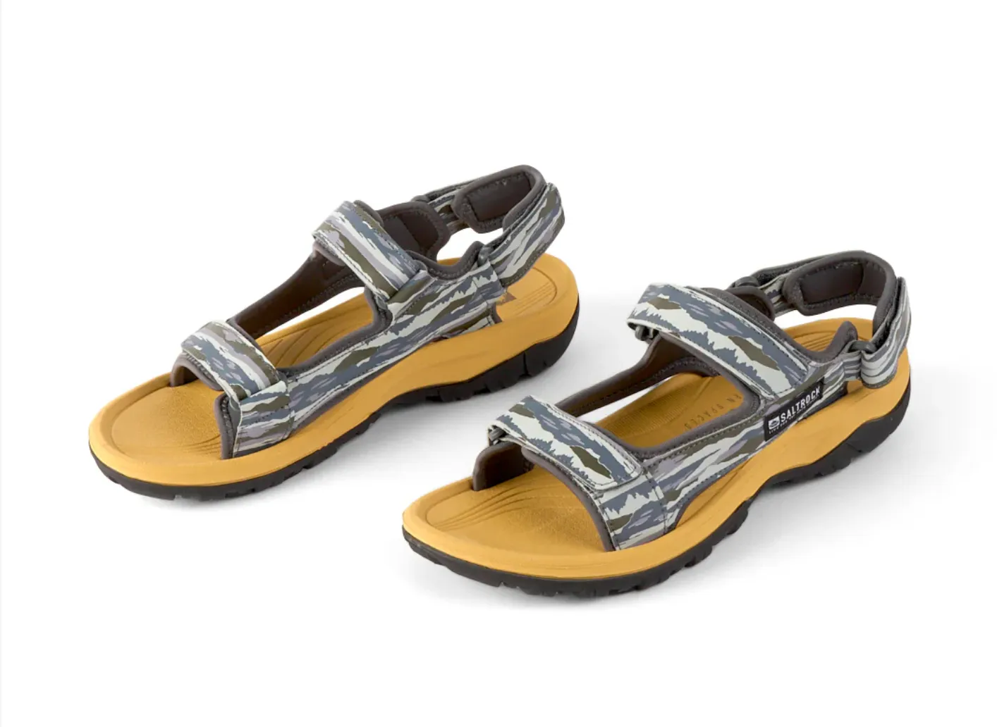 SALTROCK Walkabout - Mens Camo Stripe Sandal - Green