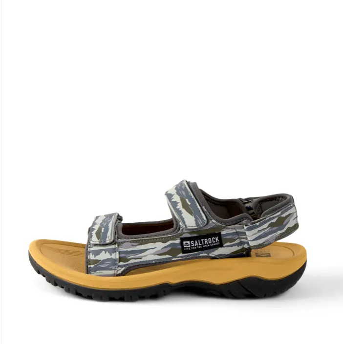 SALTROCK Walkabout - Mens Camo Stripe Sandal - Green