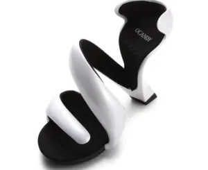 Sexy Bottomless Spiral Wrap Design Snake Pattern High Heel Sandals