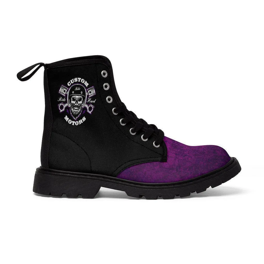 Skull Purple Boots