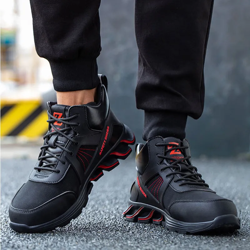 Steel Toe Shoes for Men Women Work Sneakers Lightweight Comfortable Safety On Puncture Slip Proof Indestructible Footwear Shoe