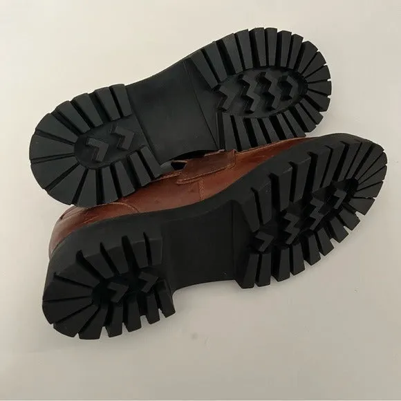 Steve Madden chunky LANDO BROWN LEATHER loafers
