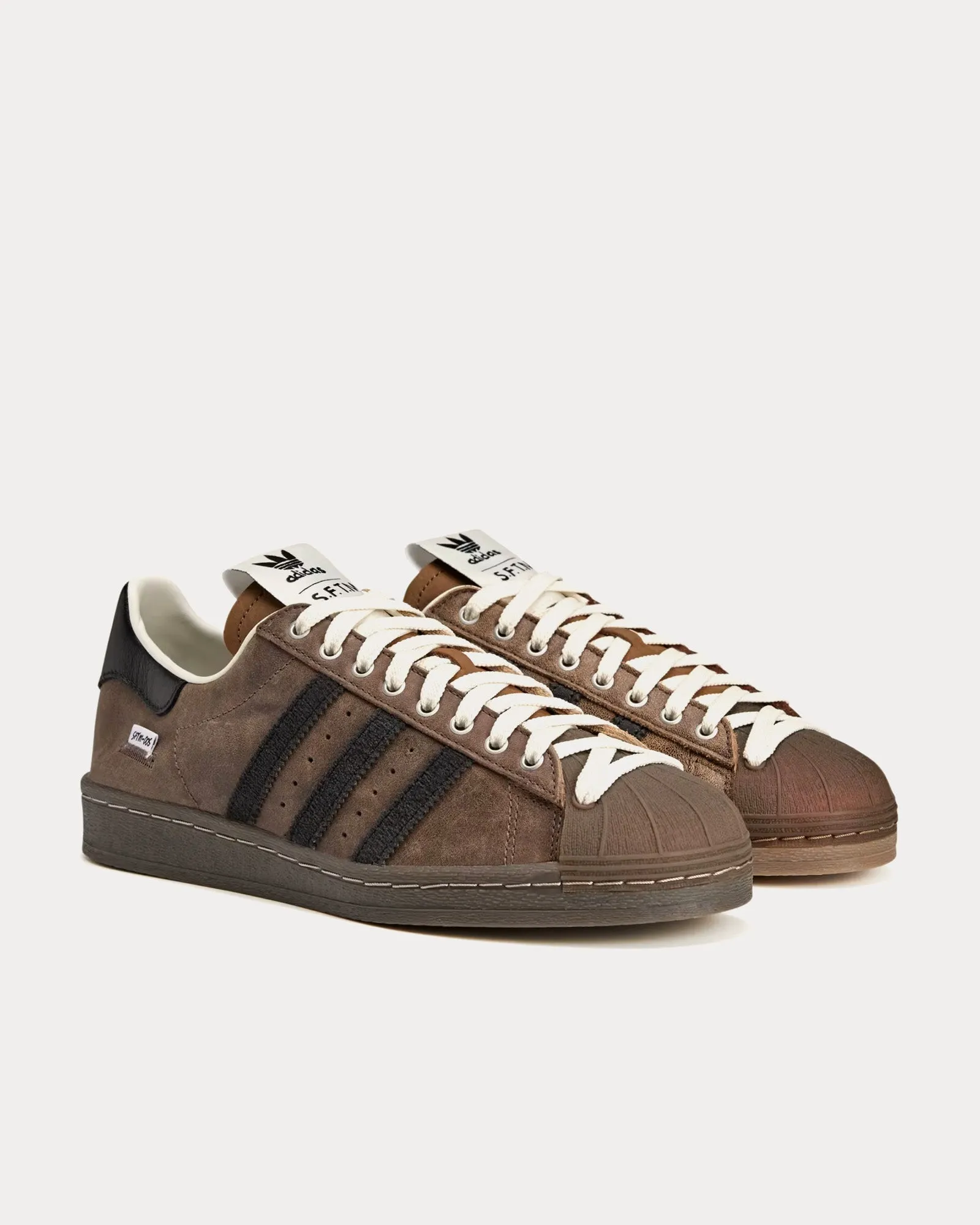 Superstar_SFTM_SS25 Brown / Core Black / Cream White Low Top Sneakers