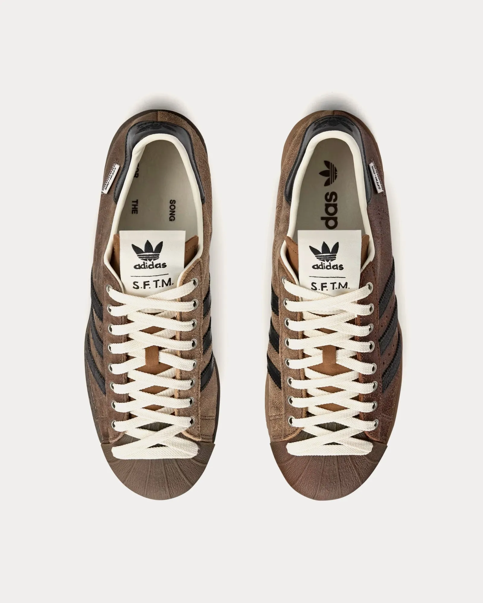 Superstar_SFTM_SS25 Brown / Core Black / Cream White Low Top Sneakers