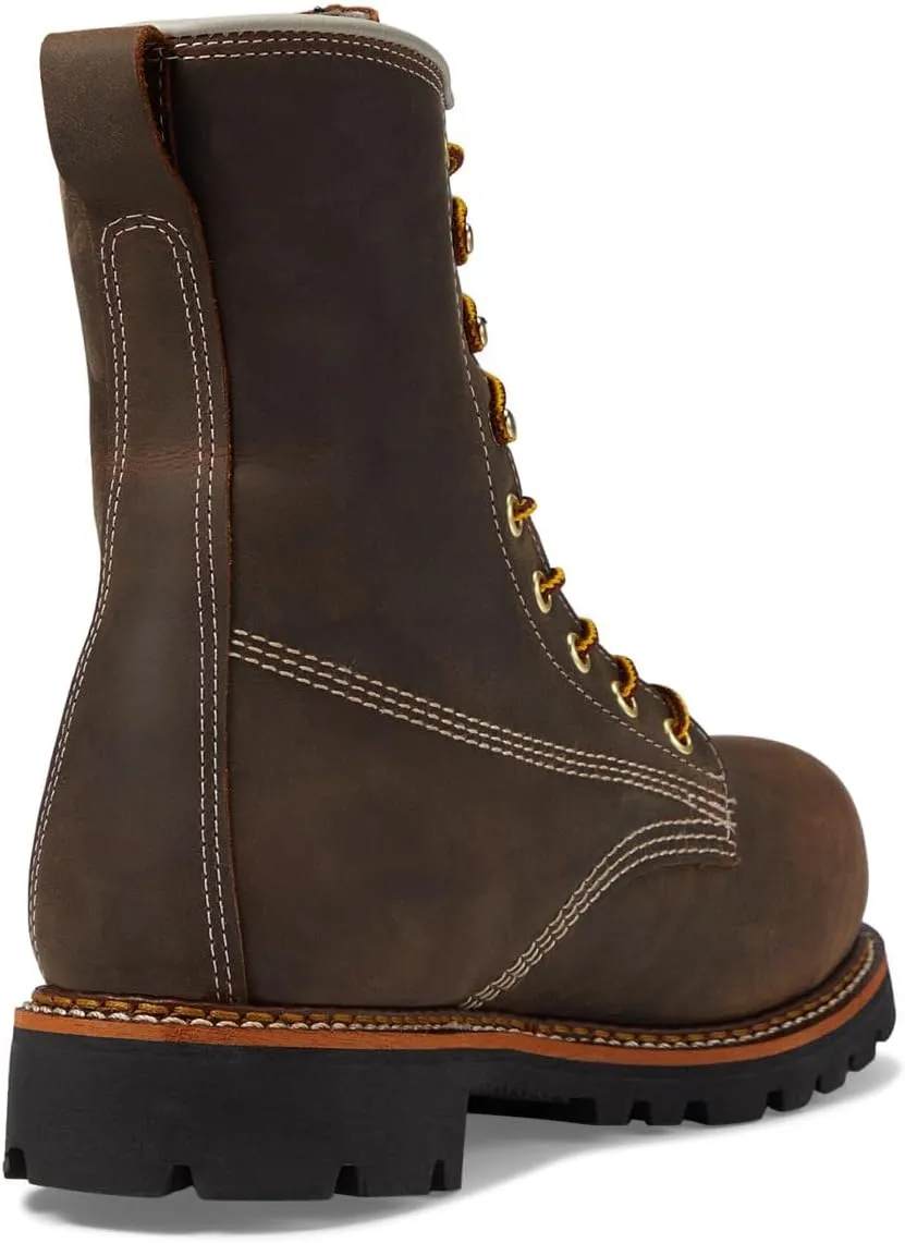 Thorogood American Legacy Series 8" Crazyhorse Nano Toe Waterproof Leather Work Boots for Men with Slip-Resistant Outsole